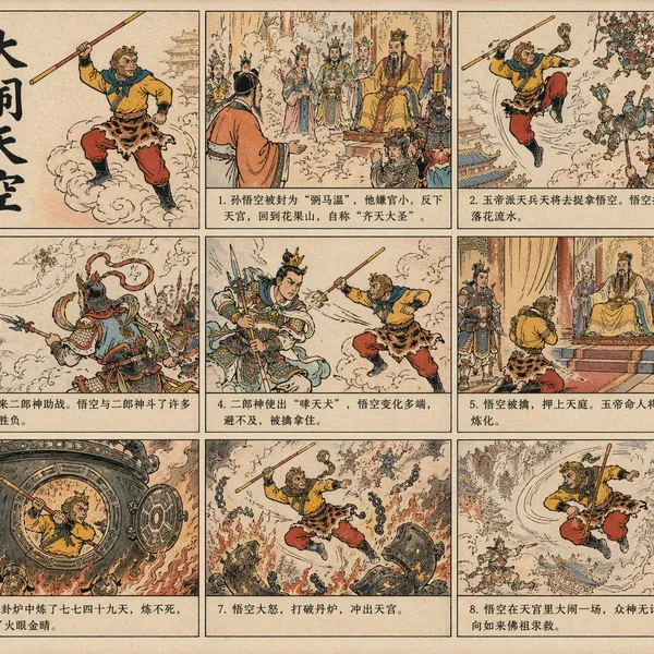 中国连环画（小人书）风格